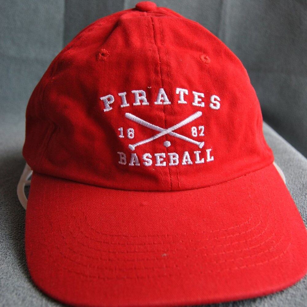 Pittsburgh Pirates Baseball 1887 Red Dad Hat w/ Adjustable Strap